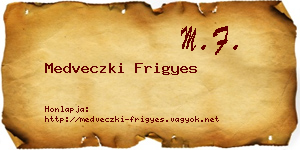 Medveczki Frigyes névjegykártya